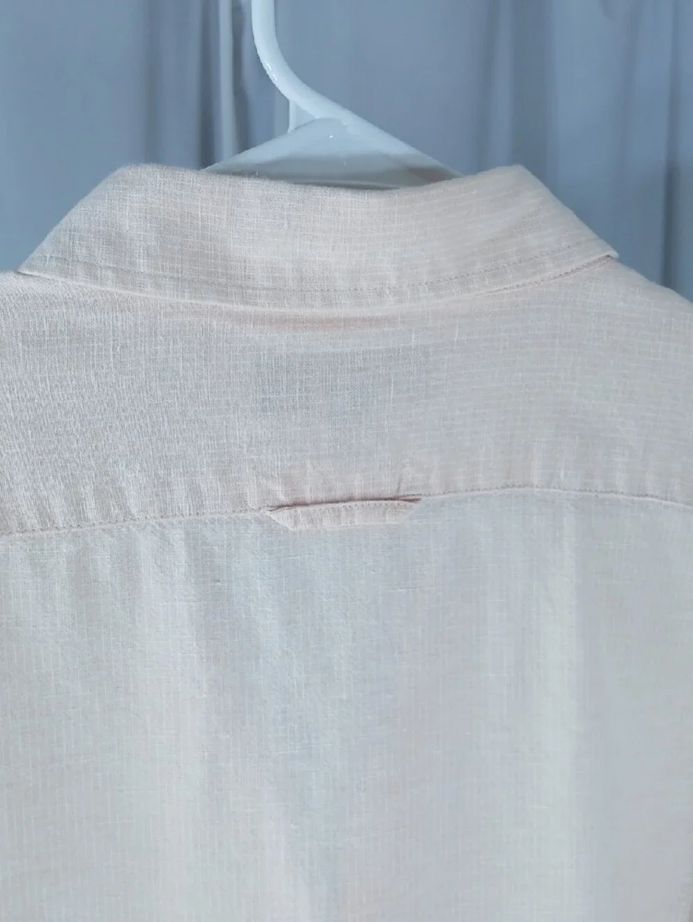 Banana Republic Light Pink Men's Casual Button-Down linen cotton Shirt